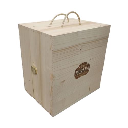 Cassa Di Abete Naturale con 6 Craft Beer 75cl - 3 Gran Riserva Lucana - 3 Celtica Sweet Stout