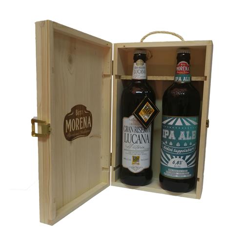 Cassa Di Abete Naturale con 2 Craft Beer 75cl (IPA - Gran Riserva)